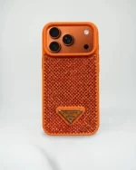 Diamond Orange Prada iPhone 17 Pro Max Case
