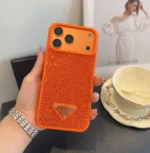 Crystal Orange Prada iPhone 17 Pro Max Case