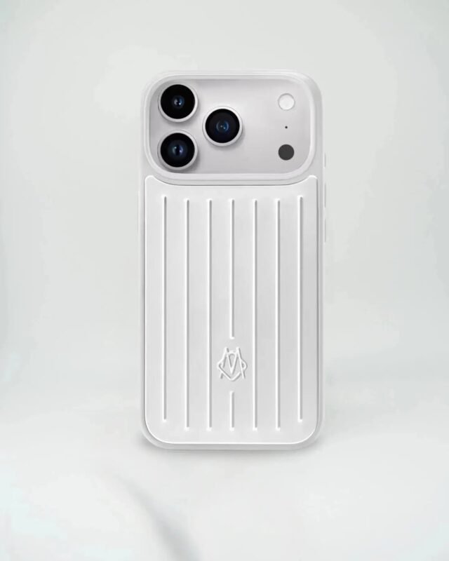 Silver Rimowa iPhone 17 Pro Case